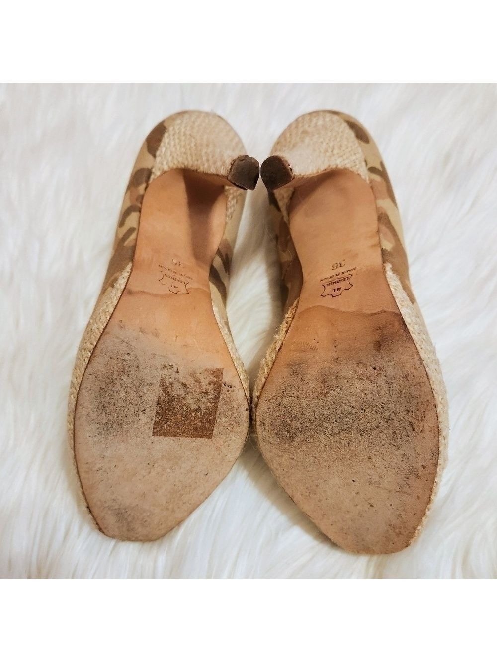 Rock Republic Camouflage Espadrille Stiletto Platform Pump Size 6 - Picture 9 of 12